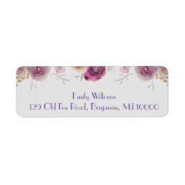 Snygg Blommigt Beauty Returadress Etikett