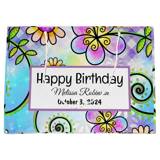 Snygg Blommigt Birthday (Framsidan)