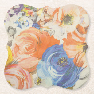 Snygg Blommigt Bouquet Illustration Underlägg Papper