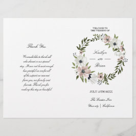 Snygg Blommigt - bröllopsprogram