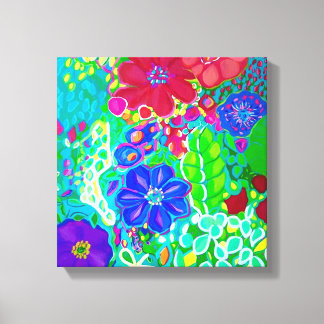 Snygg Blommigt Canvas Art