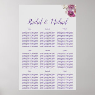 Snygg Blommigt Charm Bröllop Poster