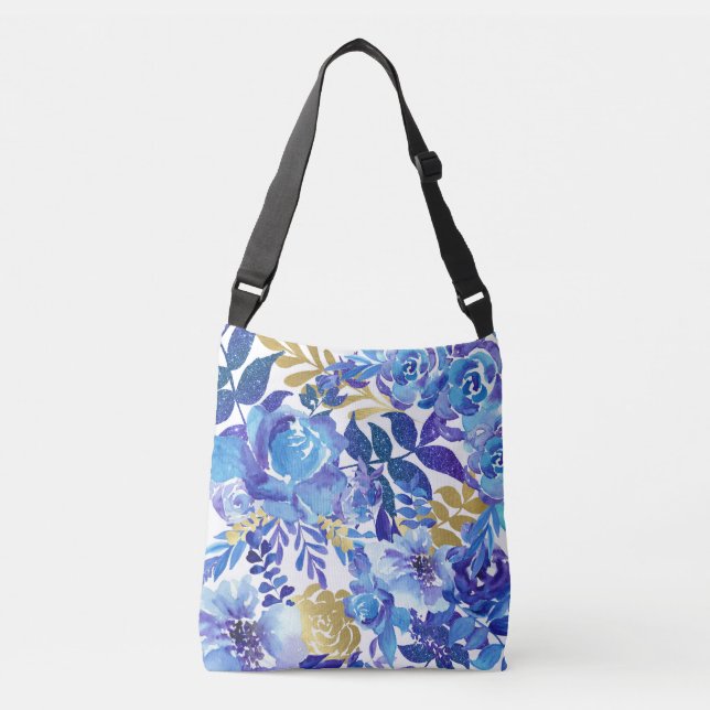 Snygg Blommigt Crossbody Tote Axelväska (Framsida)
