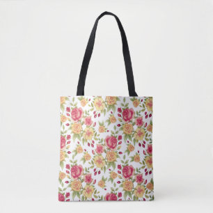Snygg Blommigt designad Tote-väska Tygkasse