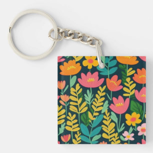 Snygg blommigt färglös fält