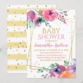 Snygg  Blommigt Fintvätt för barn med liten babykl Inbjudningar