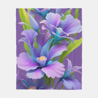 Snygg blommigt Fleece Blanket