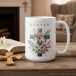 Snygg Blommigt Kor Christian Påsk Kaffemugg