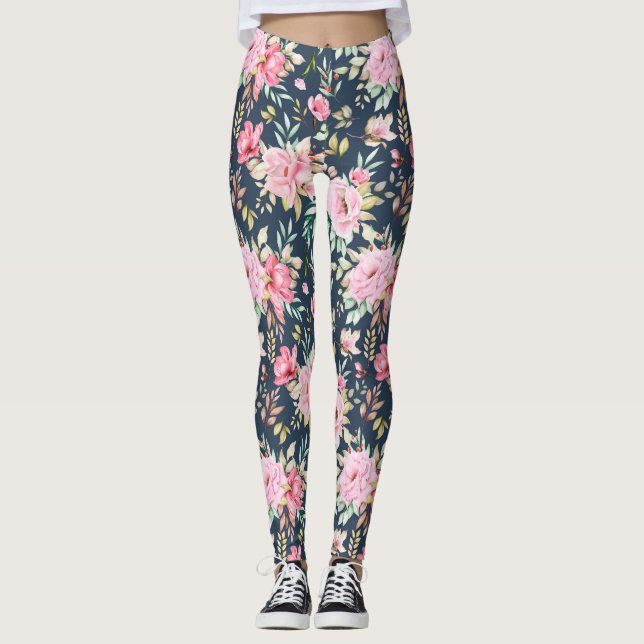 Snygg Blommigt Leggings (Framsida)