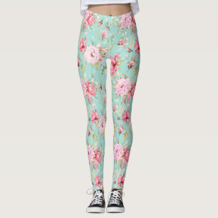 Snygg Blommigt Leggings