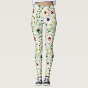 Snygg Blommigt Leggings