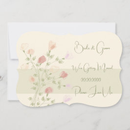 Snygg Blommigt med Grönt Inbjudningar