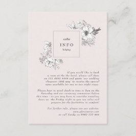 Snygg  Blommigt Monogram Sketchad andedräkt Tilläggskort