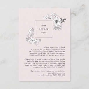 Snygg  Blommigt Monogram Sketchad andedräkt Tilläggskort