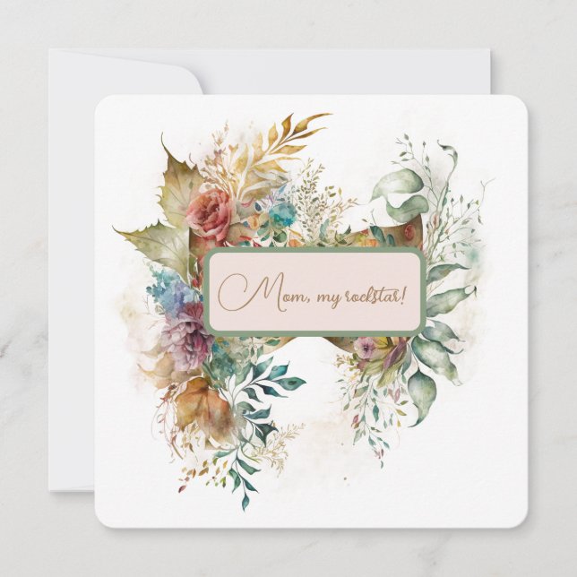 Snygg Blommigt Mors dag (Framsida)