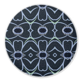 Snygg Blommigt Navy Cabinet pull Knopp