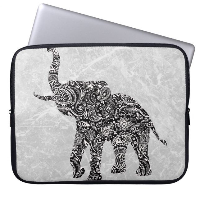 Snygg Blommigt Paisley Laptop Fodral (Framsidan)