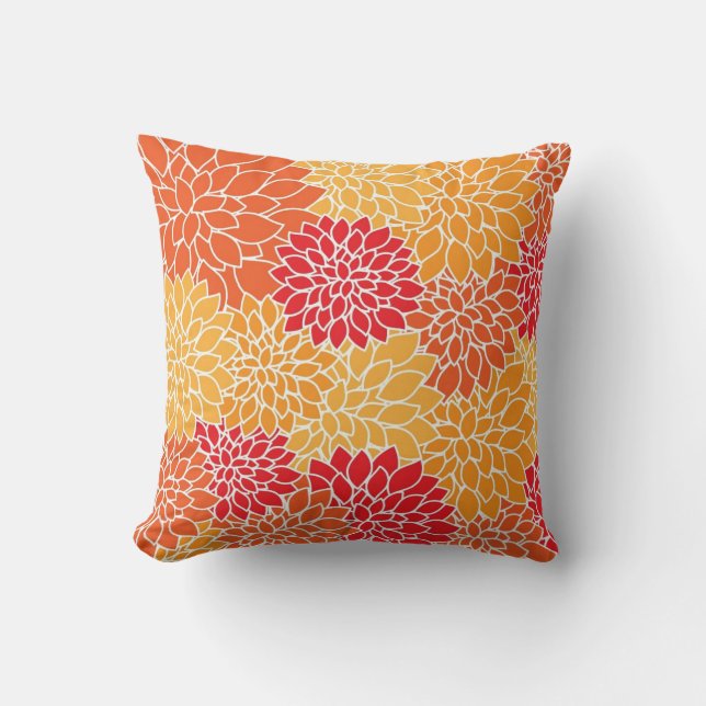 Snygg Blommigt Pillow Kudde (Framsida)