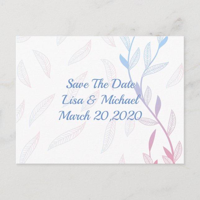 Snygg Blommigt Ram Meddelande Vykort (Framsida)