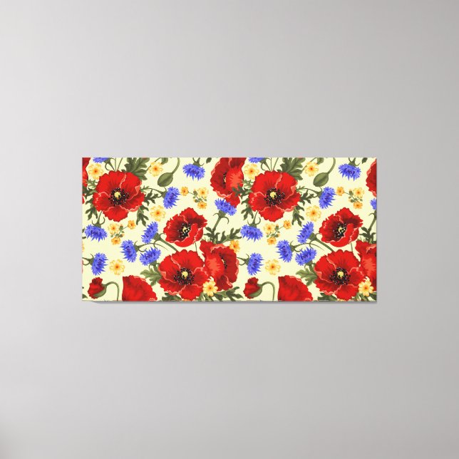 Snygg Blommigt Sketch Canvas (Framsida)