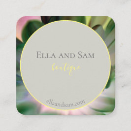 Snygg Blommigt Skriv ut Affärskort Fyrkantigt Visitkort