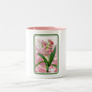 Snygg Blommigt Thmet Amaryllis Två-Tonad Mugg