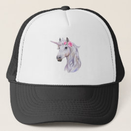 Snygg Blommigt Unicorn Keps