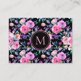 Snygg Blommigt, vattenfärg Visitkort