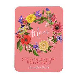 Snygg Blommigt Wandan Lycklig Mors dag Magnet