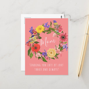 Snygg Blommigt Wandan Lycklig Mors dag Vykort