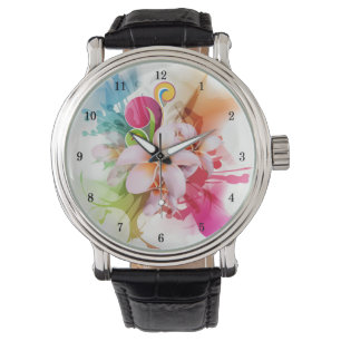 Snygg Blommigt Wrist Watch Armbandsur
