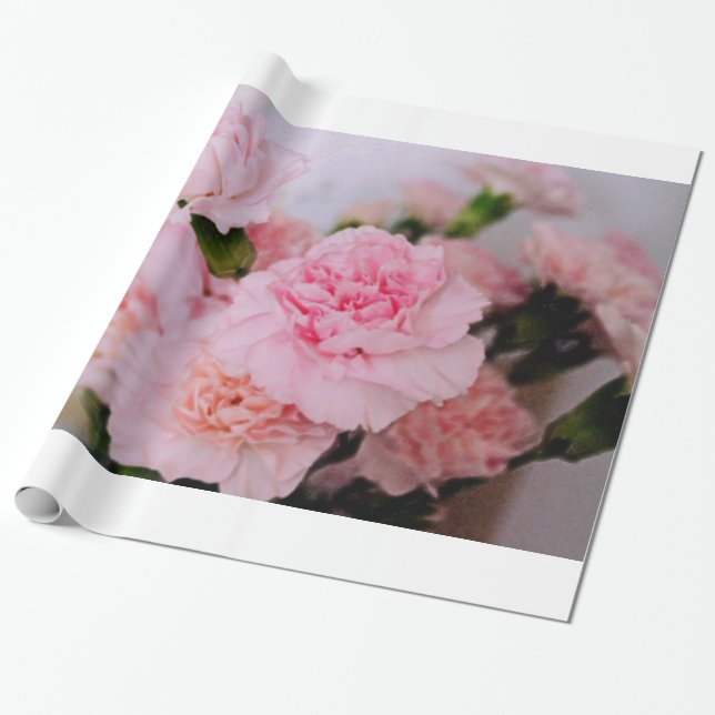 Snygg blomsterfotografi av rosa. presentpapper (Utrullad)
