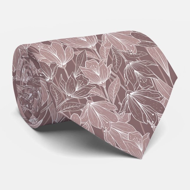 Snygg Blomsterträdgård Neck Tie Slips (Rullad)