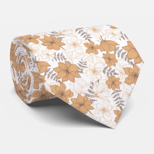 Snygg Blomsterträdgård Neck Tie Slips (Rullad)