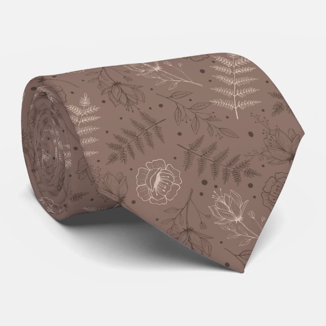 Snygg Blomsterträdgård Neck Tie Slips (Rullad)