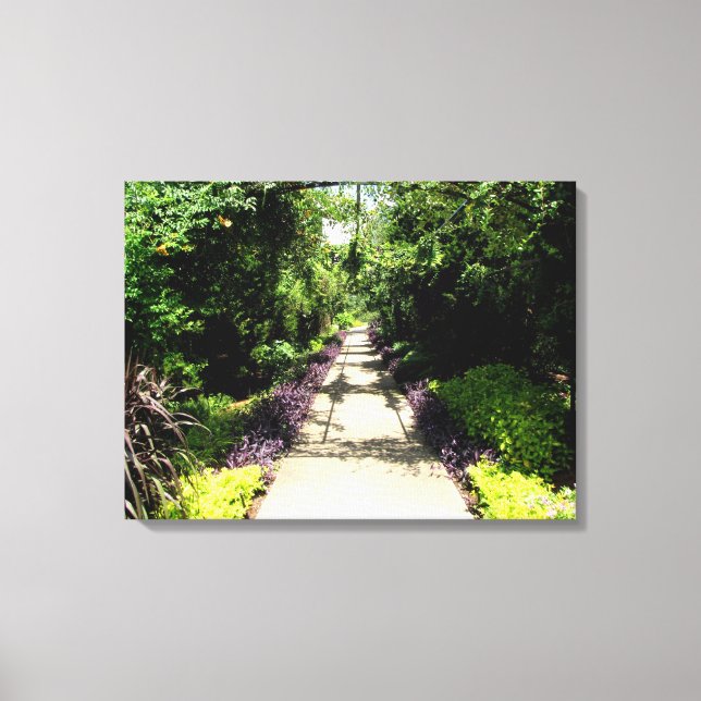 Snygg Blomsterträdgård Pathway Canvastryck (Framsida)
