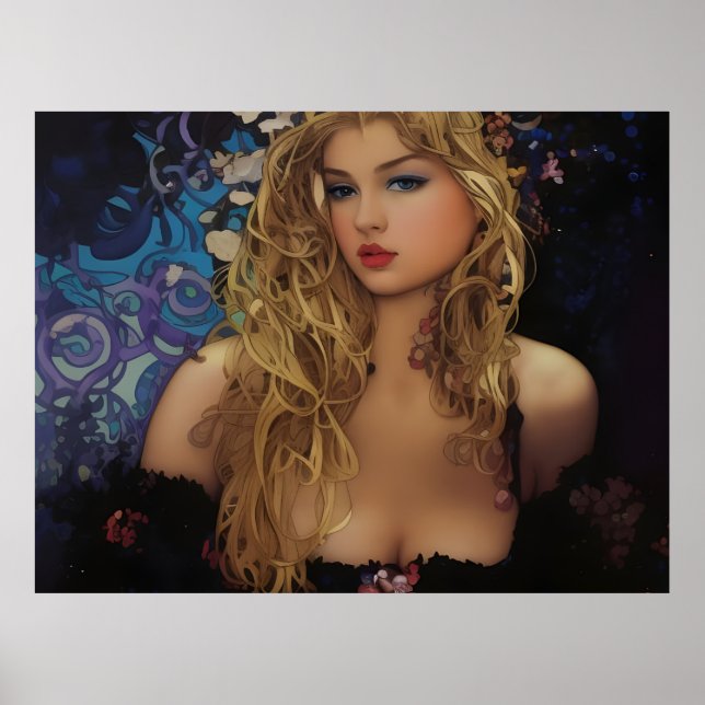Snygg Blonde Woman Poster (Framsidan)