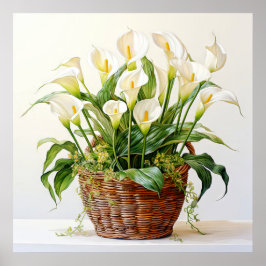 Snygg Blooming Calla Lily Flowers Poster