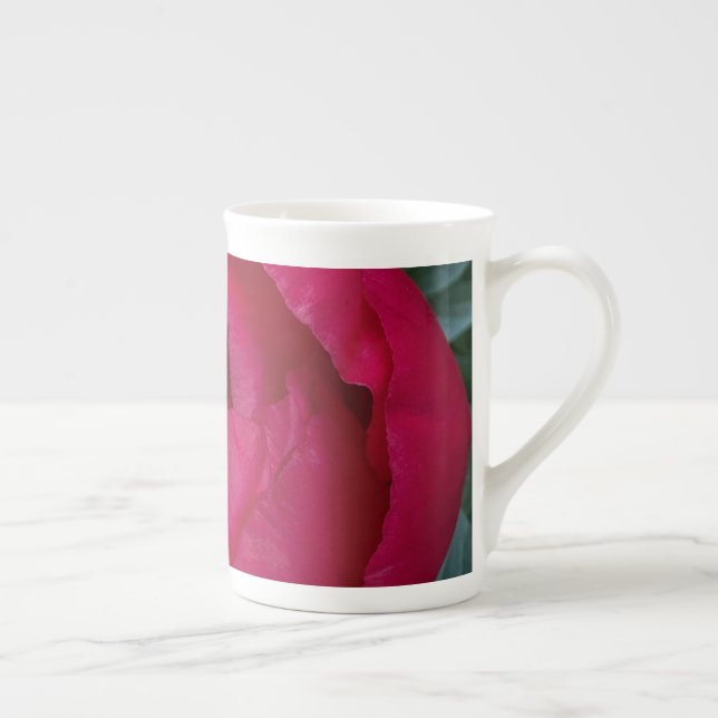Snygg Blooming Red Peony Benporslin Mugg (Höger)