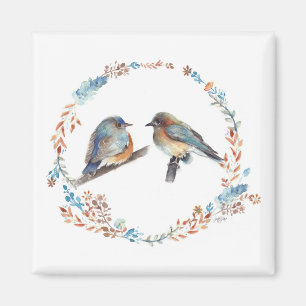 Snygg Bluebird-konst Magnet