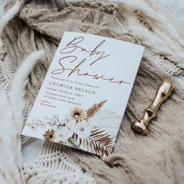 Snygg Bohemian Baby Shower Inbjudningar