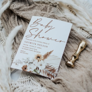 Snygg Bohemian Baby Shower Inbjudningar