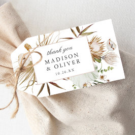 Snygg Boho Botanical WedFavor Presentetikett