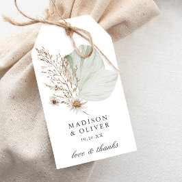 Snygg Boho Botanical WedFavor Presentetikett