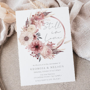 Snygg Boho Bröllop Vow Renewal Inbjudningar