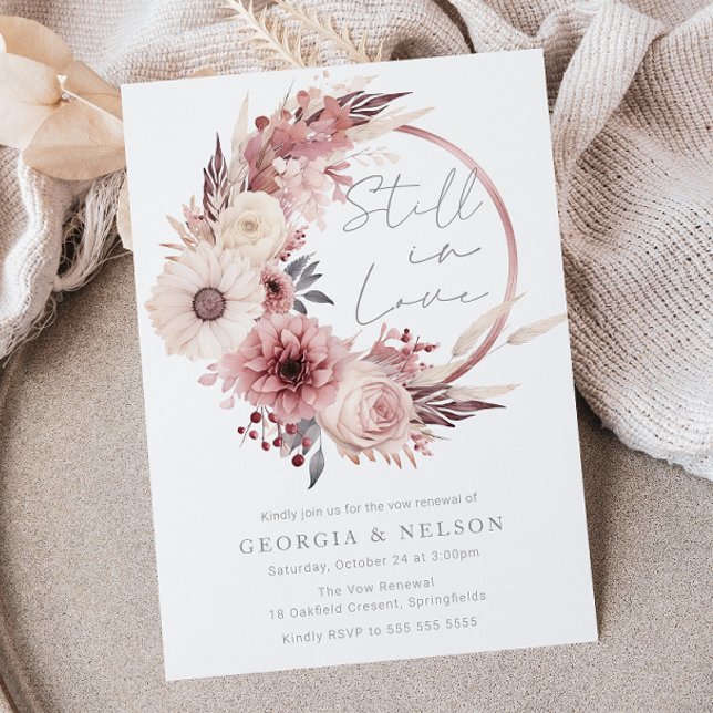 Snygg Boho  Bröllop Vow Renewal Inbjudningar (Skapare uppladdad)