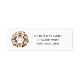 Snygg Boho-julfransen Returadress Etikett