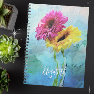 Snygg BOHO Modern Blommigt-sammansättning Anteckningsbok
