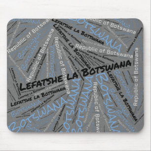 Snygg Botswana Flagga Färg Patriotic Musmatta