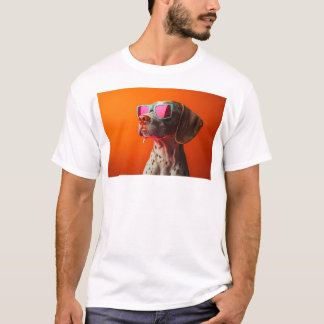 Snygg Bracco italiano hund med solglasögon T Shirt